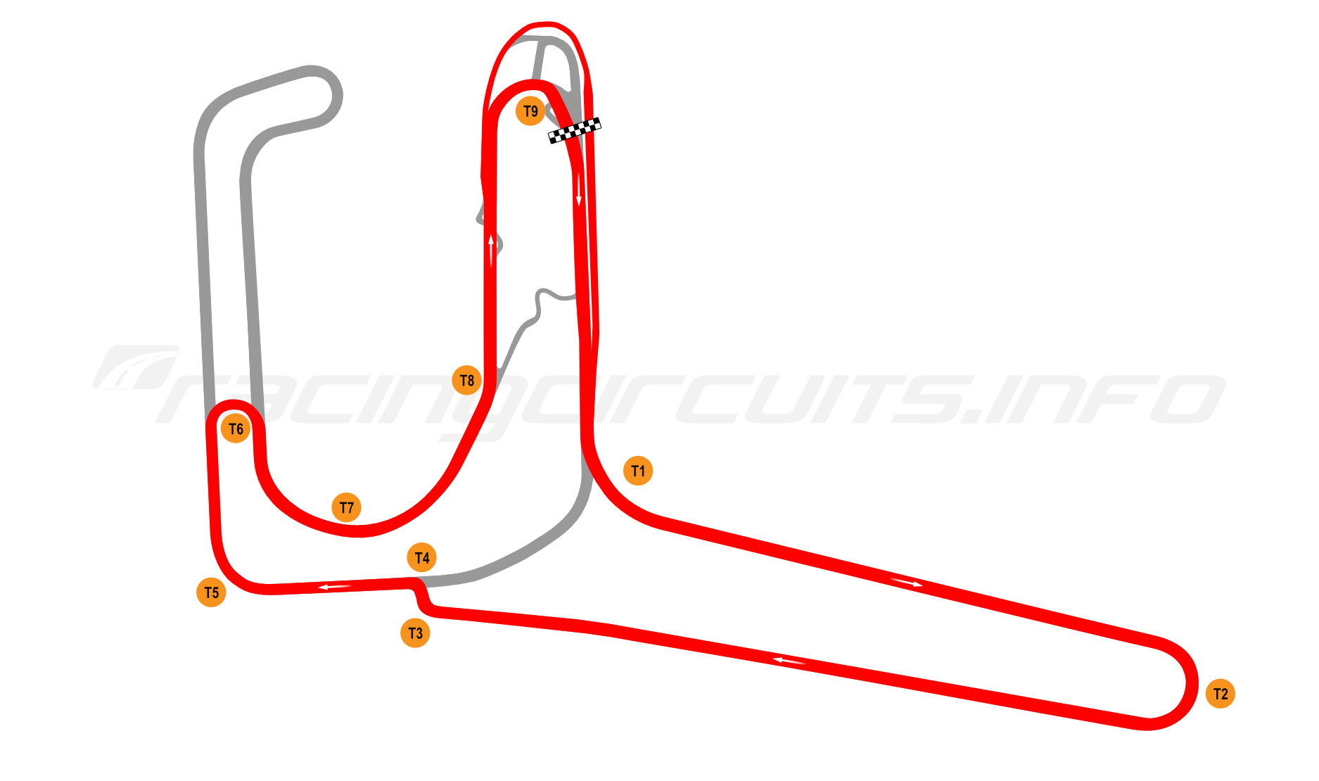 Map of Autódromo Ciudad de Concordia, Intermediate circuit 2014 to date